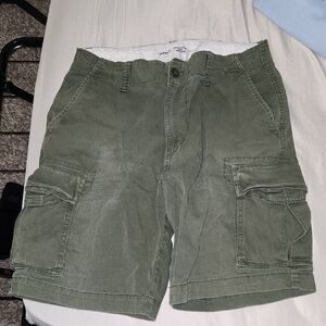 Men's Green Cargo Shorts